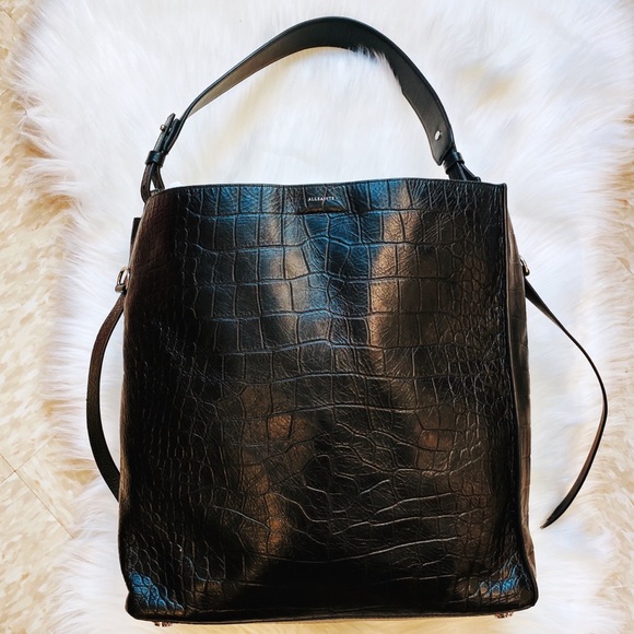 AllSaints Black Polly N/S Tote - Picture 7 of 16